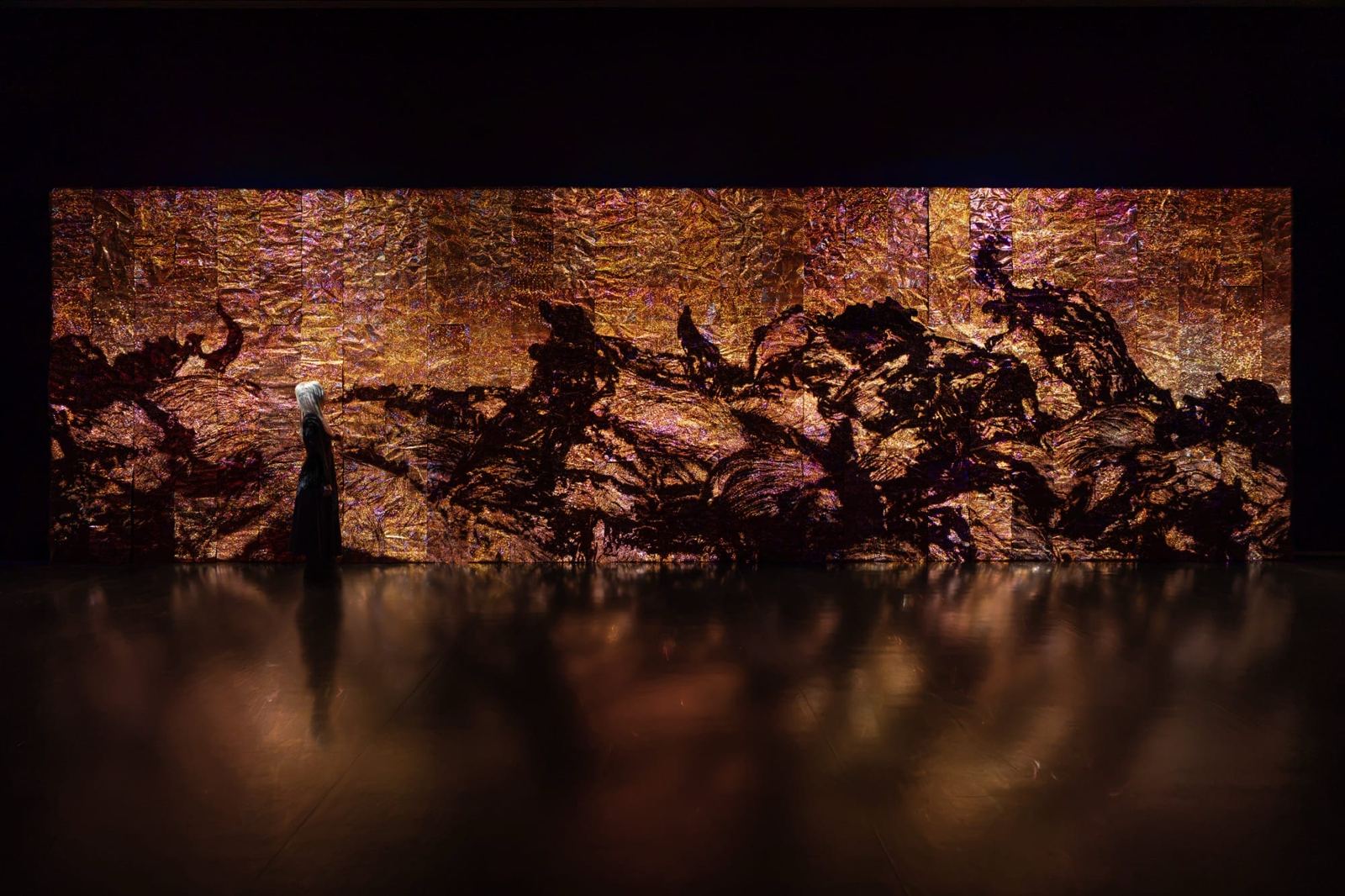 Une installation numérique de teamLab au Smart Museum of Art de Chicago.